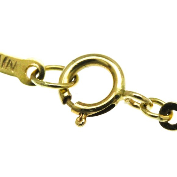 TIFFANY Yellow Gold Letter Necklace 18K Fashion Pendant (Gold) - Picture 6 of 16